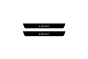 Nissan Leaf I 2010-2017 Led Door Sill Pro With Logo Leaf (Premium Painting) Nissan Led Door Sills PRO opdesign