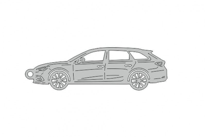 Car Keychain for Seat Leon IV Sportstourer 2020+ (type STEEL) Keychains opdesign