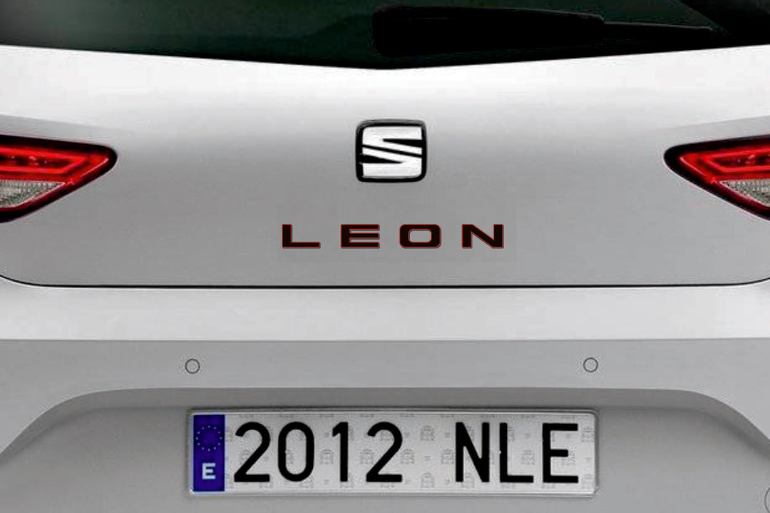 Seat tailgate trunk rear 3D emblem with Seat logo for Seat Leon III 2013-2020 (type MIXT) Seat emblems decoinfabric