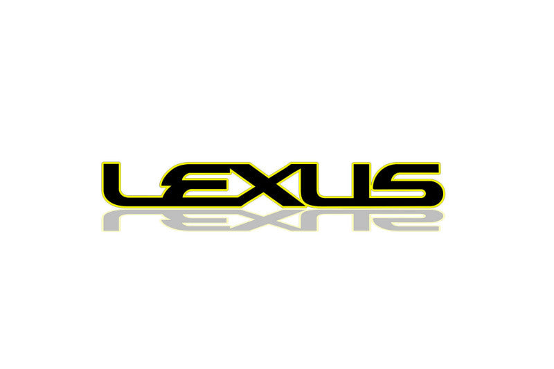 Lexus tailgate trunk rear 3D emblem with Lexus logo (type MIXT) Var. 1 Lexus emblems decoinfabric