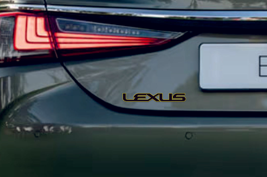Lexus tailgate trunk rear 3D emblem with Lexus logo (type MIXT) Var. 1 Lexus emblems decoinfabric