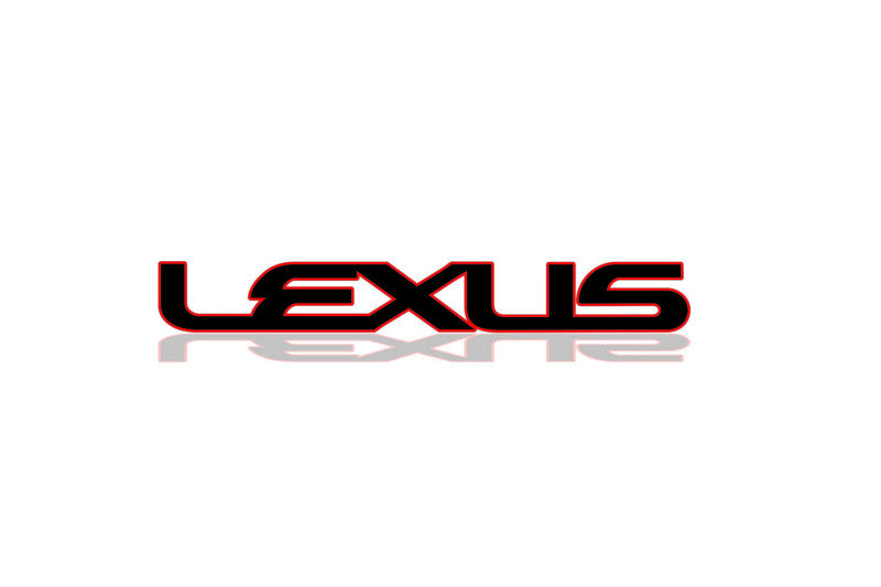 Lexus tailgate trunk rear 3D emblem with Lexus logo (type MIXT) Var. 2 Lexus emblems decoinfabric