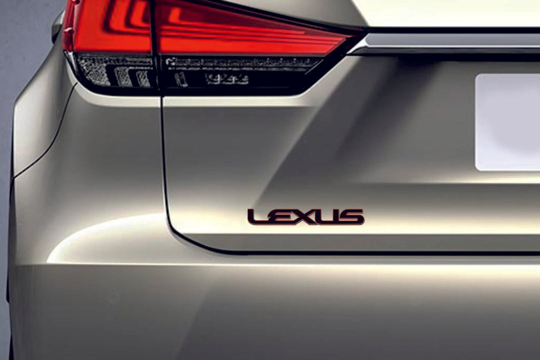 Lexus tailgate trunk rear 3D emblem with Lexus logo (type MIXT) Var. 2 Lexus emblems decoinfabric