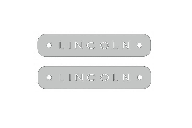 Stainless Steel Floor Mats Emblems Set Badges with Lincoln Logo Car Mats Badges Decoin