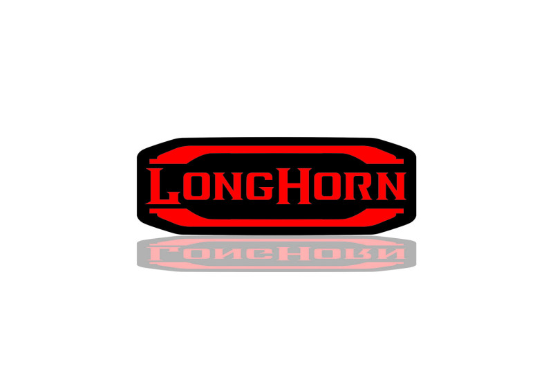 Dodge RAM Radiator grille emblem with Long Horn logo Dodge emblems decoinfabric BLACK RED