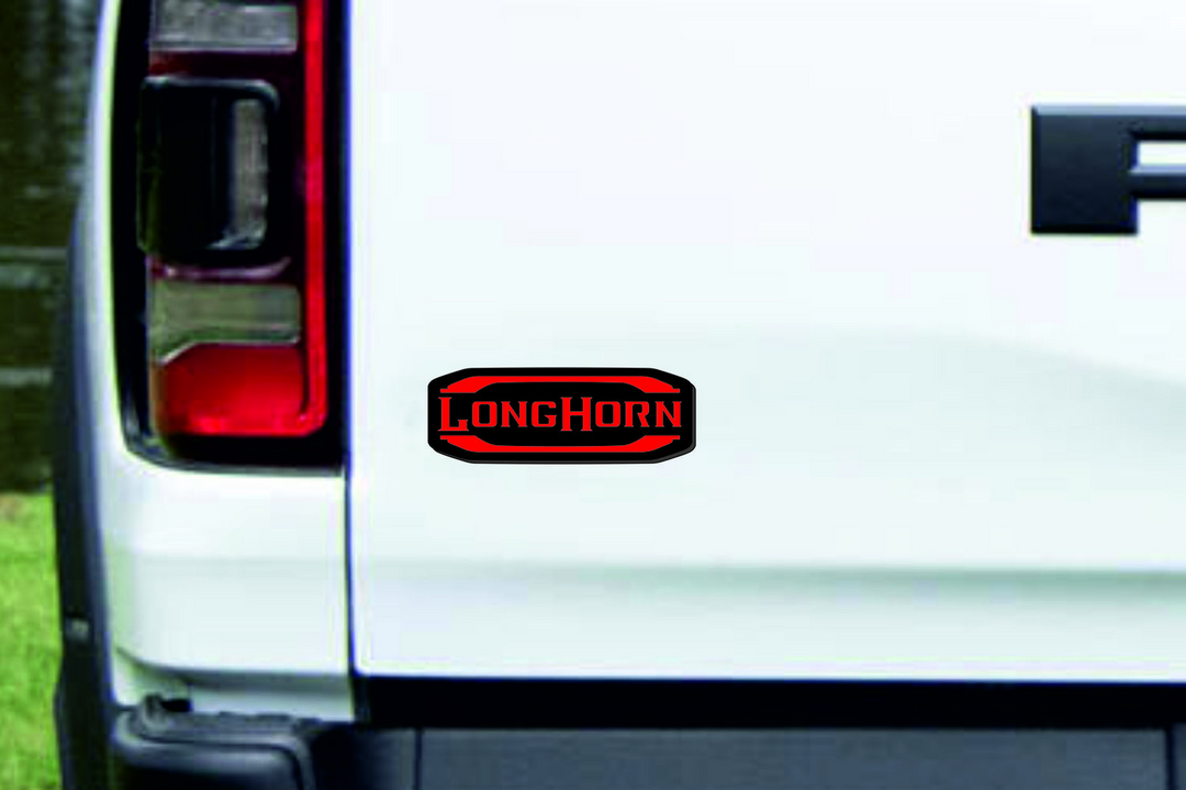 Dodge RAM tailgate trunk rear emblem with Long Horn logo Dodge emblems decoinfabric