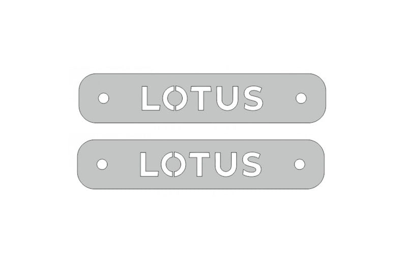 Stainless Steel Floor Mats Emblems Set Badges with Lotus Logo Car Mats Badges Decoin