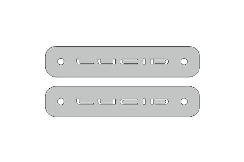 Stainless Steel Floor Mats Emblems Set Badges with Lucid Logo Car Mats Badges Decoin