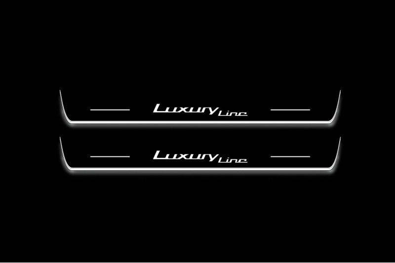 BMW 3 G20 2019+ Led Door Sill Pro with Luxury Line logo