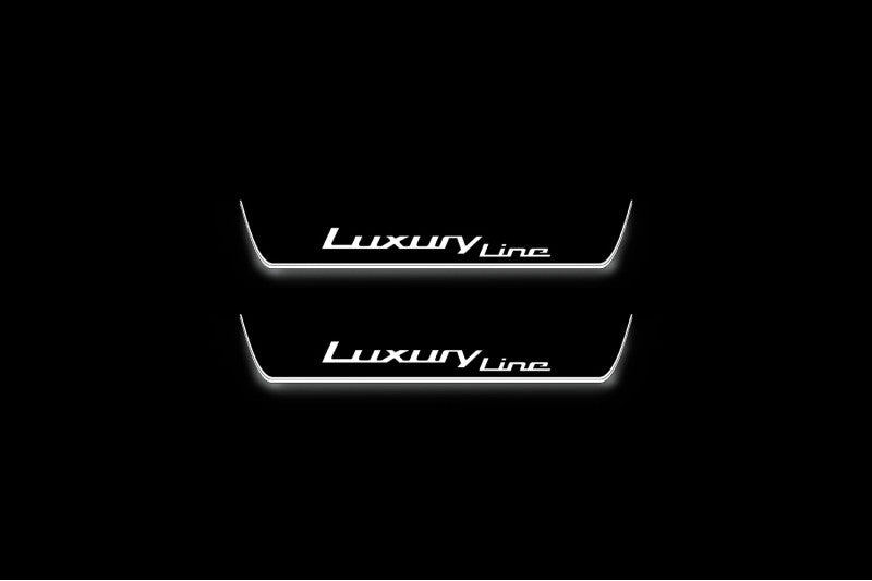 BMW X5 E70 2006-2013 LED Car Door Sill With Luxury Line Logo