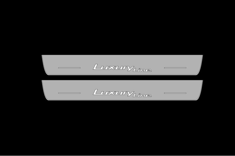 BMW 3 F30 2012-2018 Led Door Sill with Luxury Line Logo BMW Led Door Sills opdesign