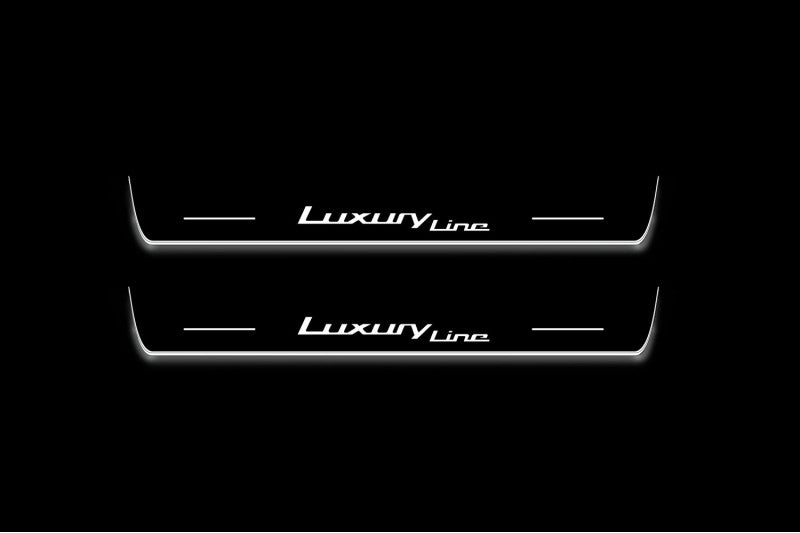 BMW 3 F30 2012-2018 Led Door Sill with Luxury Line Logo