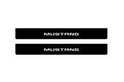 Ford Mustang VII 2023+ Led Door Sill Pro With Logo Mustang (Premium Painting) Ford Led Door Sills PRO opdesign