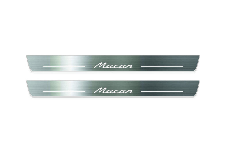 Porsche Macan I 2014-2024 illuminated door sills with logo Macan