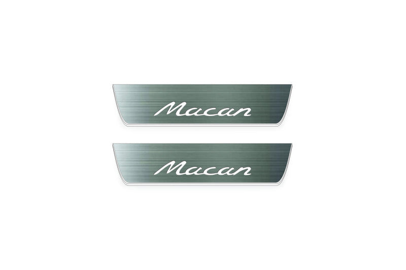 Porsche Macan I 2014-2024 illuminated door sills with logo Macan