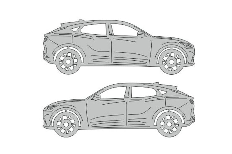 Ford Mustang Mach-E (2020+) Floor Mat Emblem Set – Stainless Steel Badges Car Mats Badges Decoin