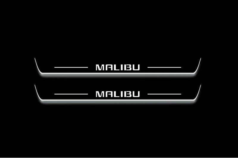 Chevrolet Malibu VIII 2012-2016 Led Door Sills With Logo Malibu Chevrolet Led Door Sills opdesign