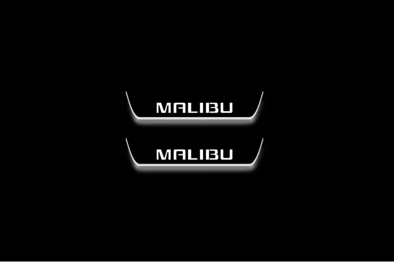Chevrolet Malibu VIII 2012-2016 Led Door Sills With Logo Malibu Chevrolet Led Door Sills opdesign