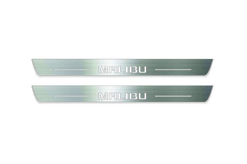 Chevrolet Malibu VIII 2012-2016 Led Door Sills With Logo Malibu Chevrolet Led Door Sills opdesign