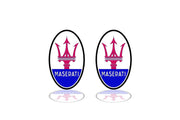 Colored Floor Mat Emblems for Maserati – Add a Touch of Personality Car Mats Badges Decoin