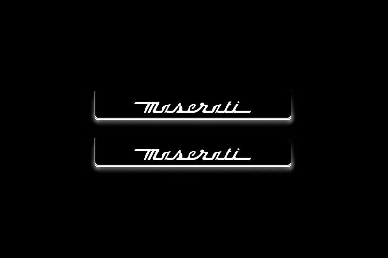 Maserati Quattroporte VI 2013+ Led Door Sills With Logo Maserati