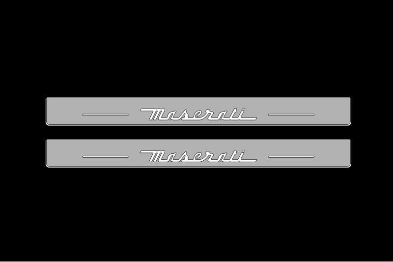 Maserati Quattroporte VI 2013+ Led Door Sills With Logo Maserati Maserati Led Door Sills opdesign