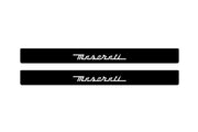 Maserati Ghibli III 2013+ Led Door Sill Pro With Logo Maserati (Premium Painting) Maserati Led Door Sills PRO opdesign