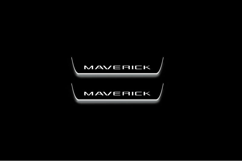 Ford Maverick 2021+ LED Door Sill With Logo Maverick Ford Led Door Sills opdesign