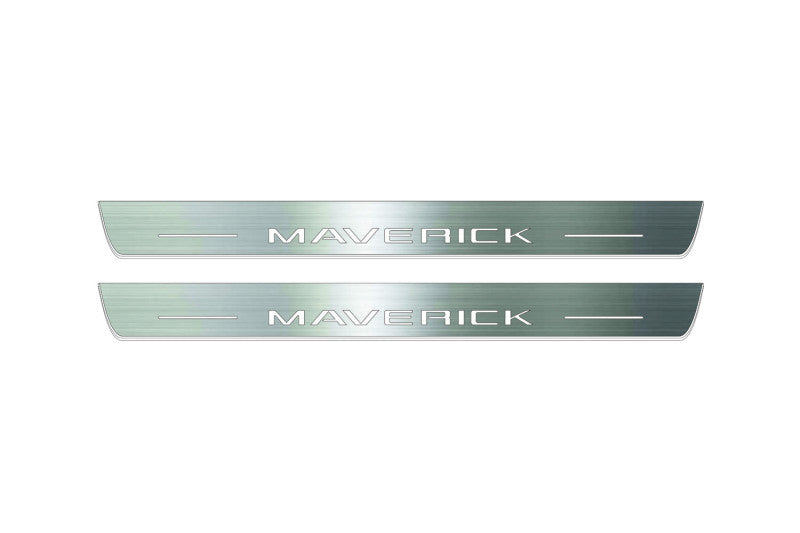 Ford Maverick 2021+ LED Door Sill With Logo Maverick Ford Led Door Sills opdesign