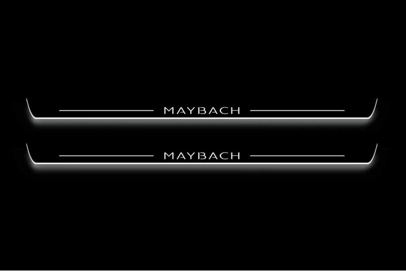 Mercedes S-Class C217 2014-2020 Door Sill Led Plate With Maybach Logo