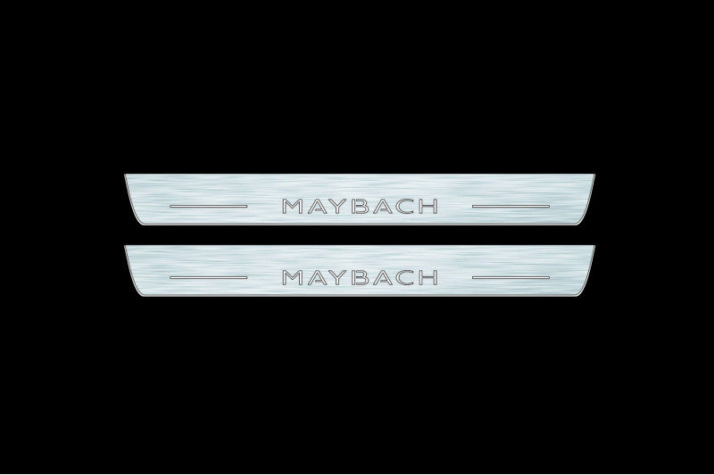 Mercedes GLS II 2019+ Auto Door Sill Plates With Logo Maybach
