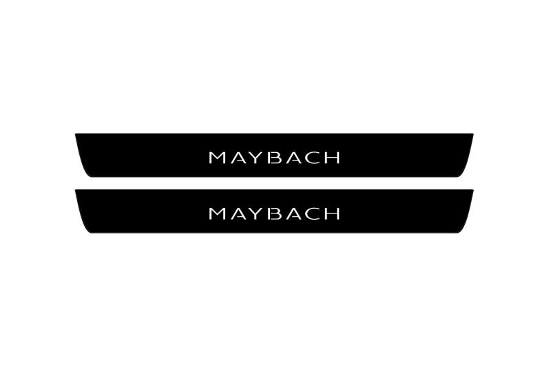 Mercedes GLS II 2019+ Led Door Sill Pro With Logo Maybach (Premium Painting) Mercedes Led Door Sills PRO opdesign