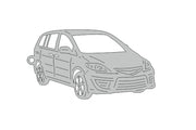 Car Keychain for Mazda 5 II 2010+ (type 3D) Keychains opdesign