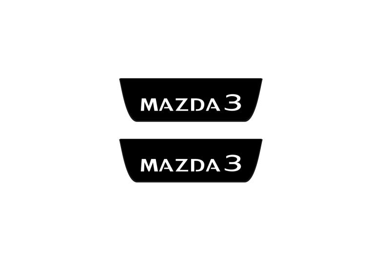 Mazda 3 IV 2019+ Led Door Sill Pro With Logo Mazda3 (Premium Painting) Mazda Led Door Sills PRO opdesign