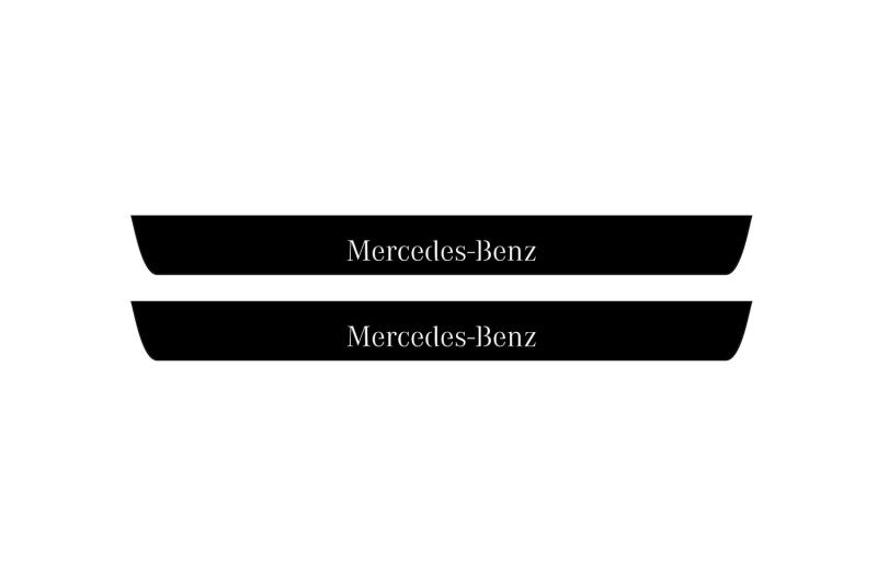 Mercedes GL X166 2012-2015 Led Door Sill Pro With Logo Mercedes-Benz (Premium Painting) Mercedes Led Door Sills PRO opdesign
