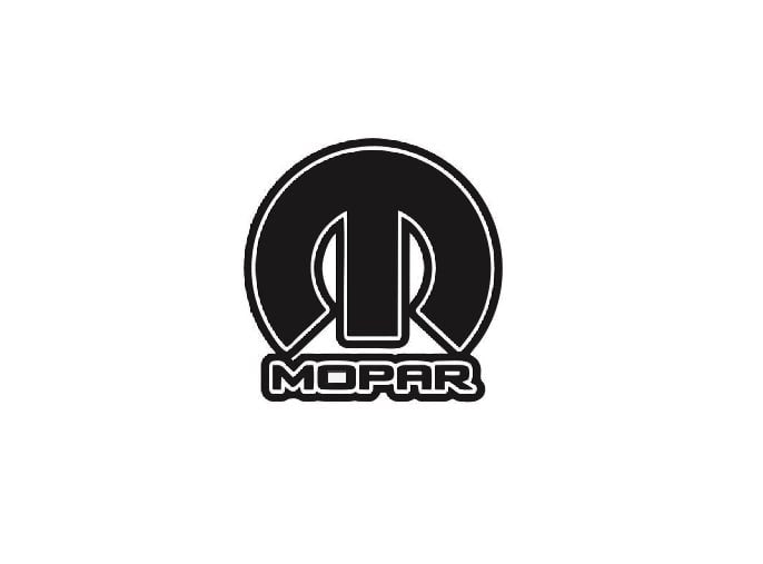 Dodge tailgate trunk rear emblem with Mopar logo (type 8)