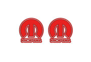 Chrysler emblem for fenders with Mopar logo (type 7) Chrysler emblems decoinfabric RED WHITE