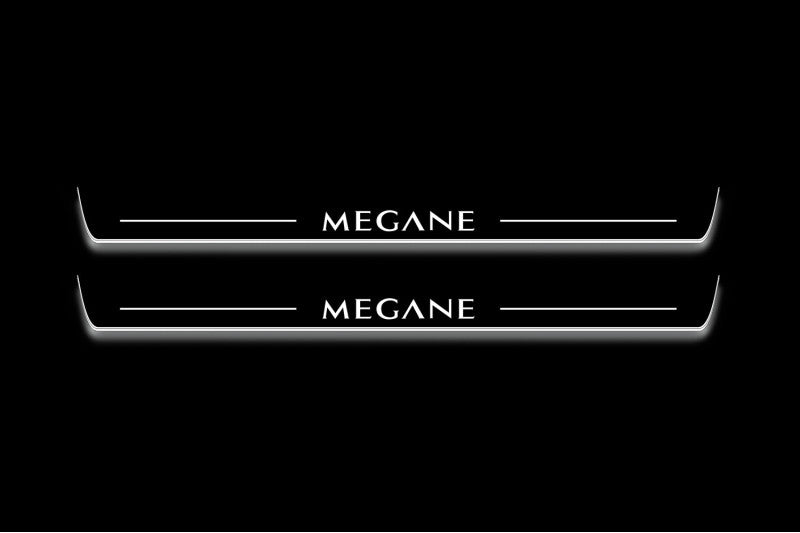 Renault Megane II 2002-2009 Door Sill Led Plate With Logo Megane