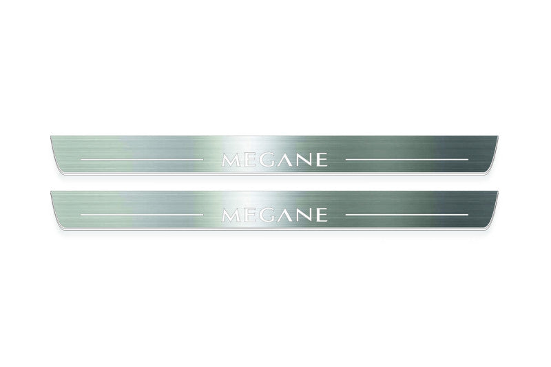 Renault Megane II 2002-2009 Door Sill Led Plate With Logo Megane