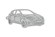 Car Keychain for Renault Megane III 5D 2009-2015 (type 3D) Keychains opdesign