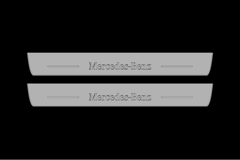 Mercedes EQE SUV 2022+ LED Door Sills PRO With Logo Mercedes-Benz Mercedes Led Door Sills opdesign