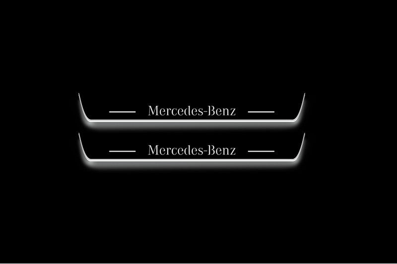 Mercedes GLS I 2015-2019 Led Door Sills With Logo Mercedes-Benz
