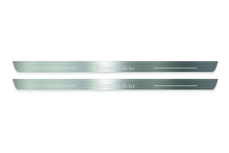Mercedes C W204 Coupe 2011–2015 Door Sill Led Plate With Mercedes-Benz Logo
