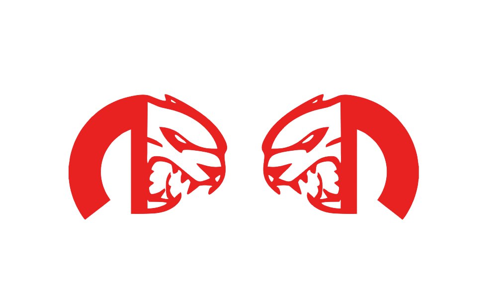 Emblema DODGE para pára-lamas com logotipo Hellcat