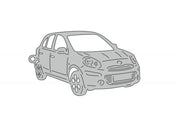Car Keychain for Nissan Micra IV 5D 2010-2017 (type 3D) Keychains opdesign