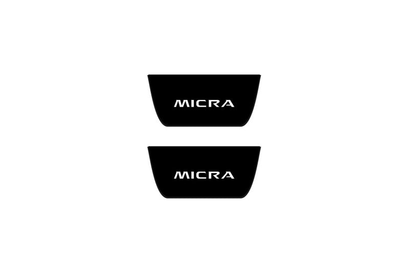 Nissan Micra V 2017+ Led Door Sill Pro With Logo Micra (Premium Painting) Nissan Led Door Sills PRO opdesign