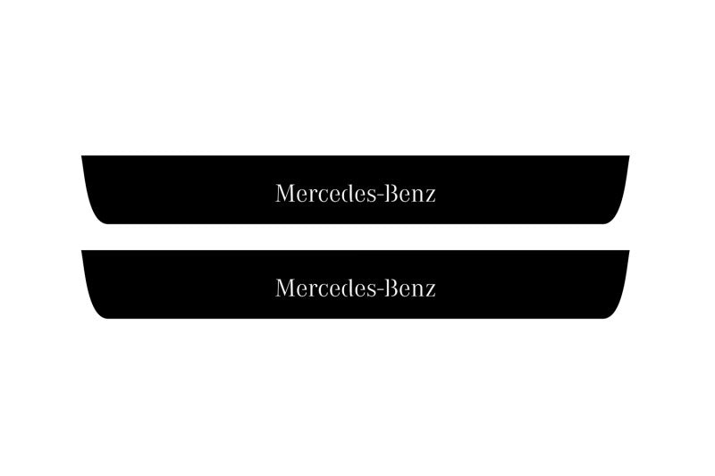 Mercedes GL X164 2006-2012 Led Door Sill Pro With Logo Mercedes-Benz (Premium Painting) Mercedes Led Door Sills PRO opdesign