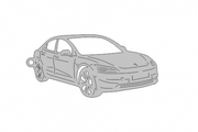 Car Keychain for Tesla Model 3 FL 2023+ (type 3D) Keychains opdesign