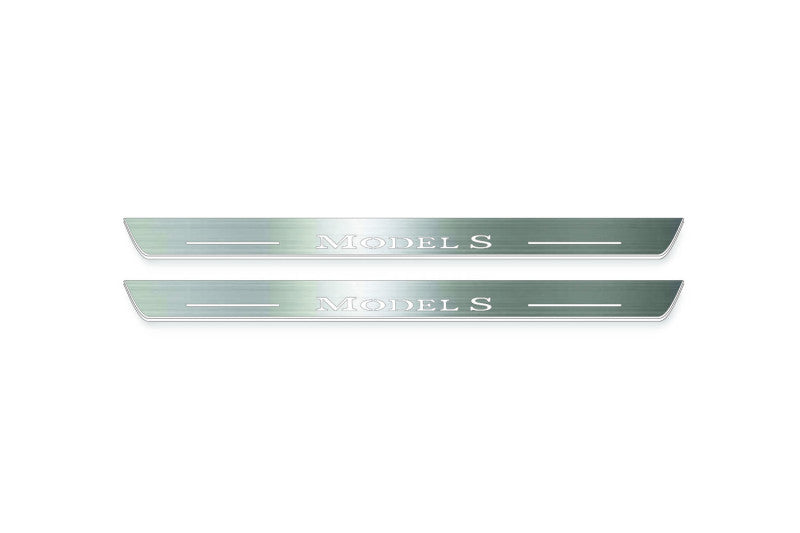 Tesla Model S LED Door Sills PRO With Logo Model S