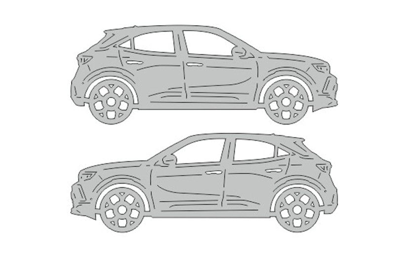 Vauxhall Mokka II (2020+) Floor Mat Emblem Set – Stainless Steel Badges Car Mats Badges Decoin